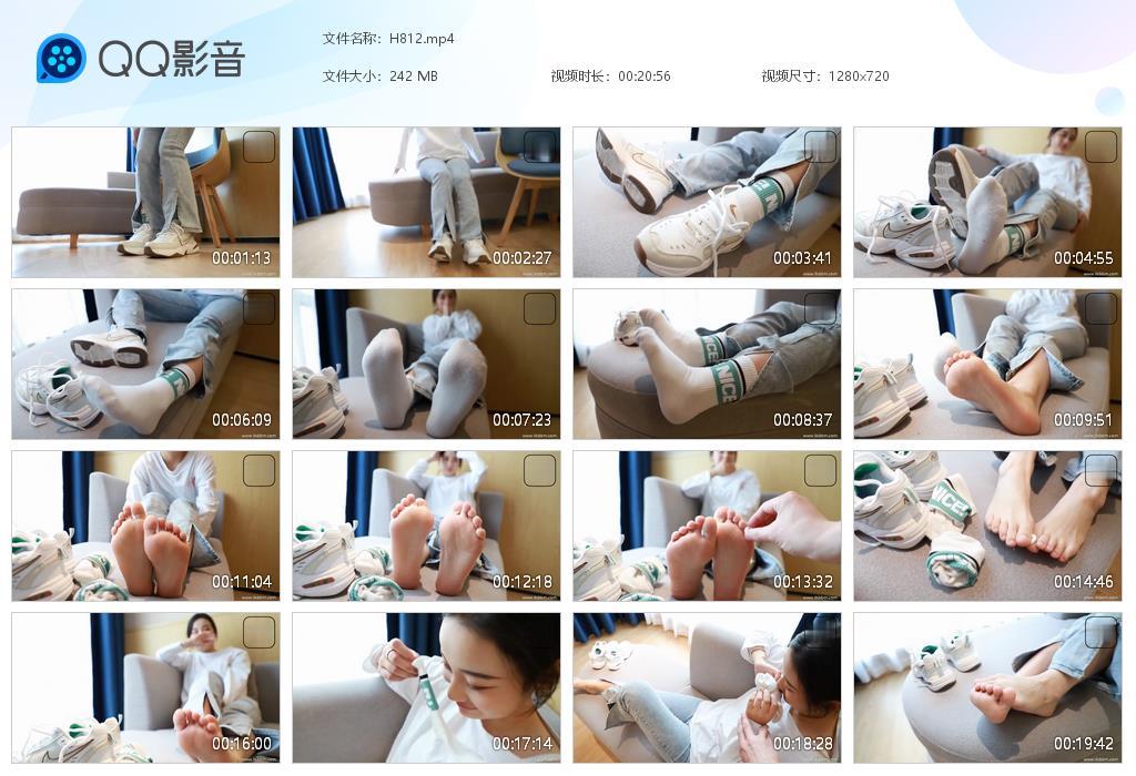 G.jpg 可爱白袜嫩脚心很怕痒 - H812  第1张